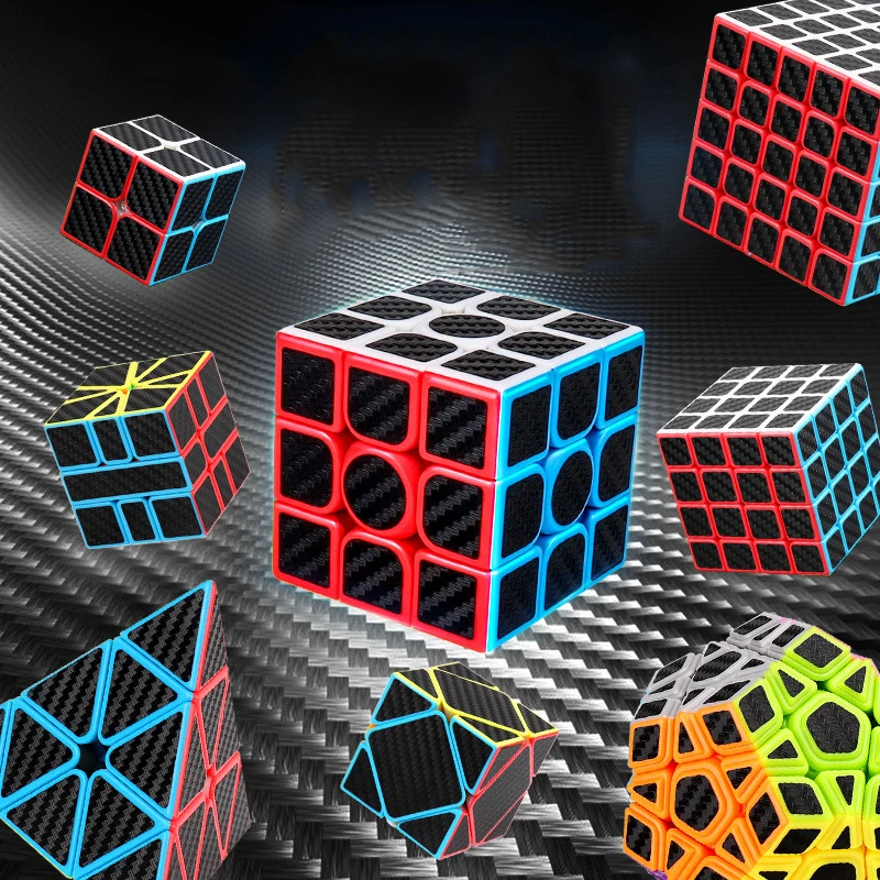 

Высококачественные наклейки-кубики из углеродного волокна 2x2x2 3x3x4x4x5x5x5, Магический кубик, игрушки для детей, подарок-головоломка для раннего...
