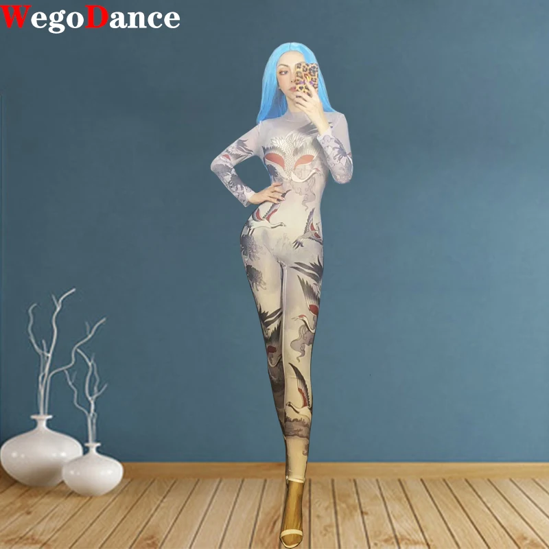 Сексуальный комбинезон для ночного клуба боди вечерние женский с обнаженной