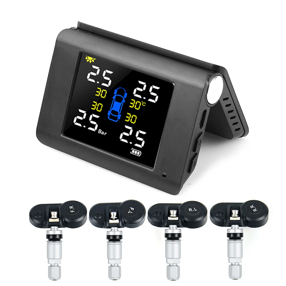 Folding Wireless Tire Pressure Monitoring Alarm System TPMS Universal Digital Solar-Powered Car Sale | Автомобили и мотоциклы