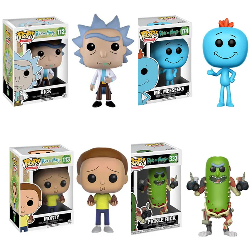 Funko POP Rick and Morty Pickle (с лазером) MR. Meeseeks виниловые фигурки игрушки модели Подарочные