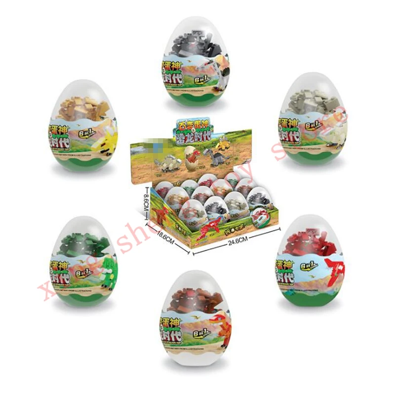 Мир Юрского периода 6 в 1 капсула динозавр строительные блоки игрушки совместимы