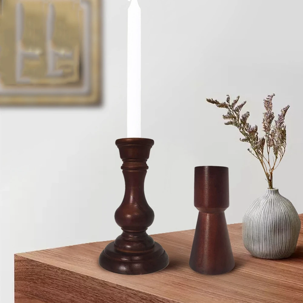 Винтажный деревянный подсвечник Свадебный свадебный подсвечники для столбов