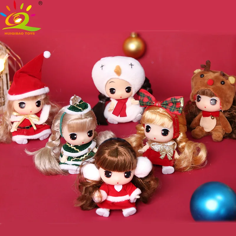 HUIQIBAO игрушки 9 см кукла Ddung Рождество запутанные куклы одеваются BJD брелок для девушек Подвеска детская игрушка подарок на день рождения
