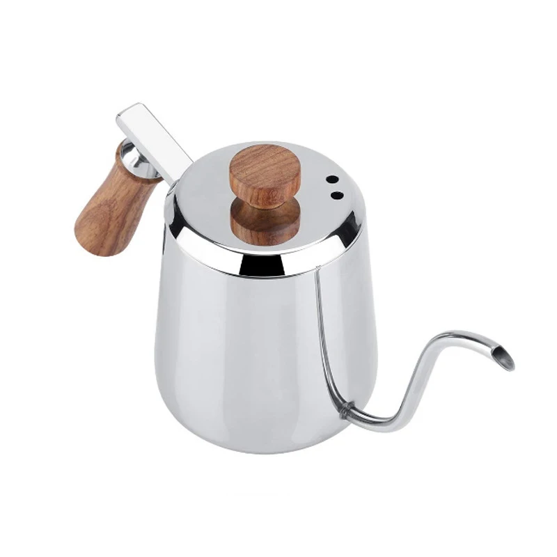 Чайник для кофе Leeseph из нержавеющей стали объем 0 6 л/20 унций с деревянной
