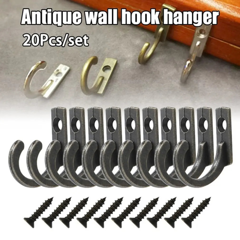 

10pcs Vintage Hat Coat Door Hooks Wall Mounted Zinc Alloy Hook Hanger Home Towel Hanger Bathroom Wall Hook Rack Clothes Hooks