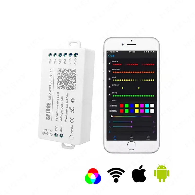 WS2811 WS2812B SP108E Светодиодные ленты WI FI Управление WS2813 WS2815 SK6812 и т. д. светодиодный