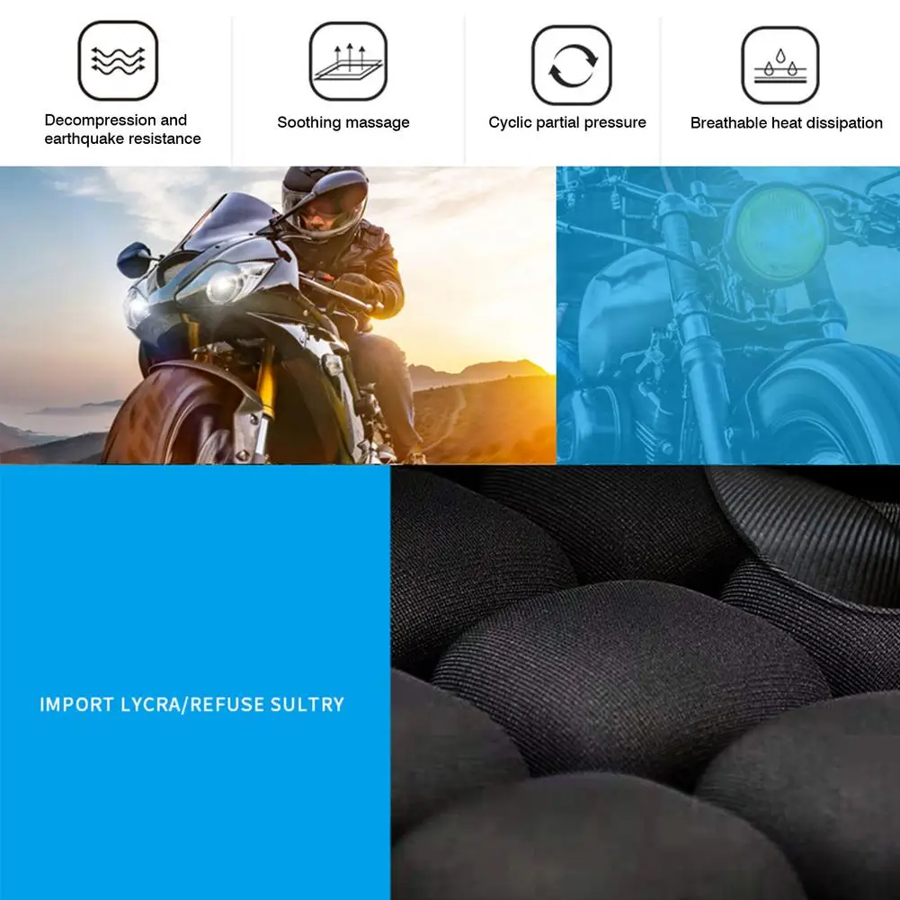 Квадратные подушки из ТПУ для мотоциклетного сиденья дышащая Противоударная 3D