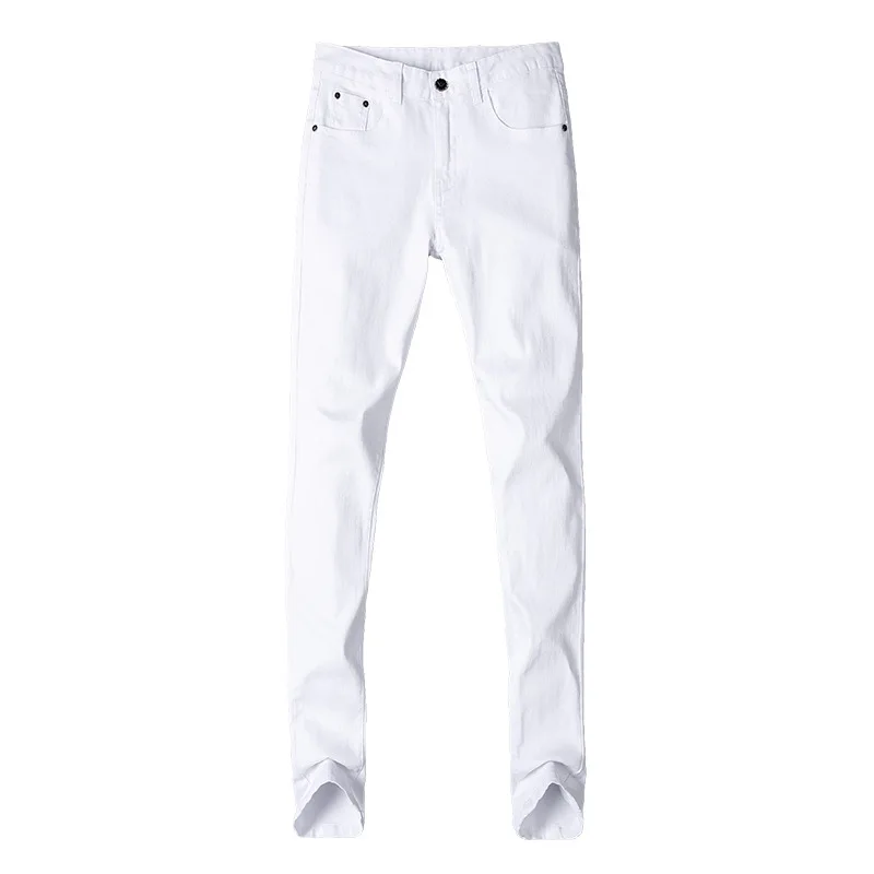 

Luren New European Station Fashion Big Brand Youth All-matching Fashion Stretch Jeans Men Embroidered Slim Skinny Pants Men