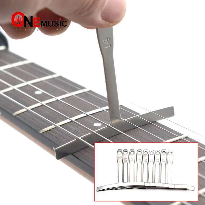 

9pcs Understring Radius Accessories Bass String Guitar Gauge Repair Measure T Shape Luthier Builder Stainless Steel Instruments