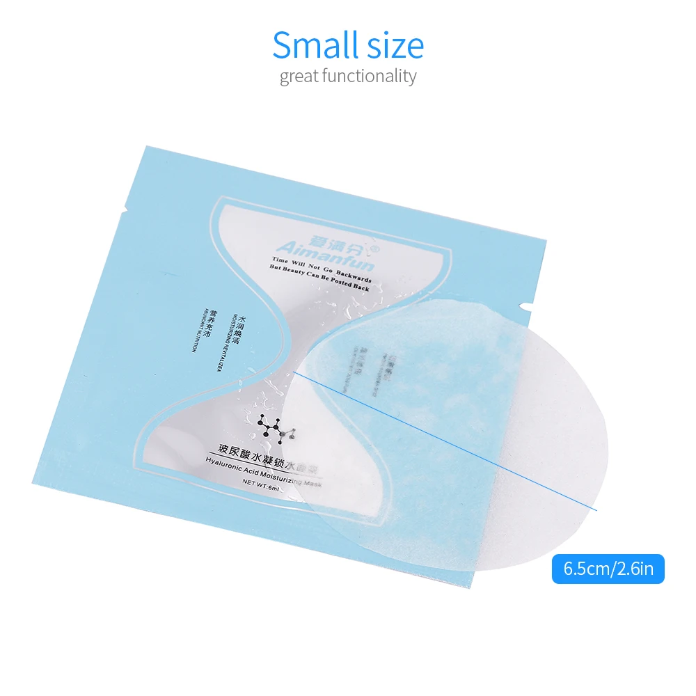 Мини маска для лица Натуральный шелк Коллаген Гиалуроновая кислота сыворотка