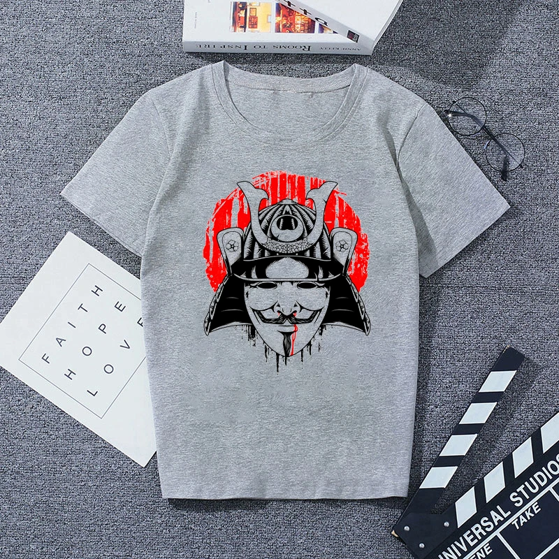 4138344 Повседневная футболка с коротким рукавом мужская серая хлопковая крутая