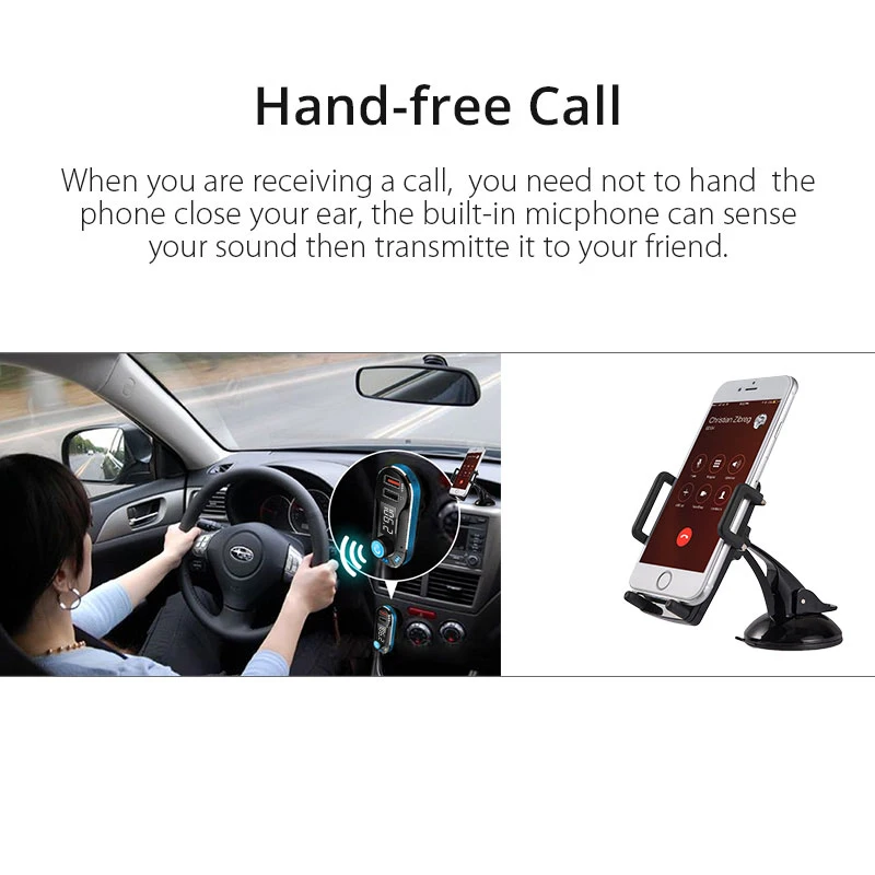 Vanjew BT66 обновленный Quick3.0 зарядка fm-передатчик модулятор Bluetooth громкая связь вызов автомобильный аудио MP3 плеер с Daul USB зарядное устройство