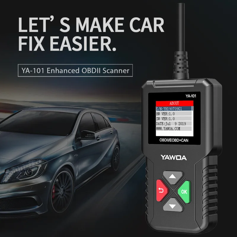 Launch YA-101 полный OBD2 сканер launch Creader профессиональный считыватель кода двигателя 101