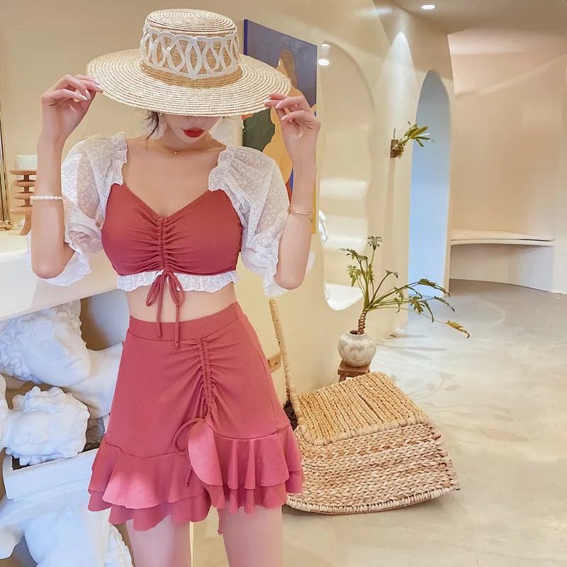 

Женский купальник-бикини 2021, женский купальник, новый раздельный купальник Xianqi из полиэстера с японским принтом, для серферов