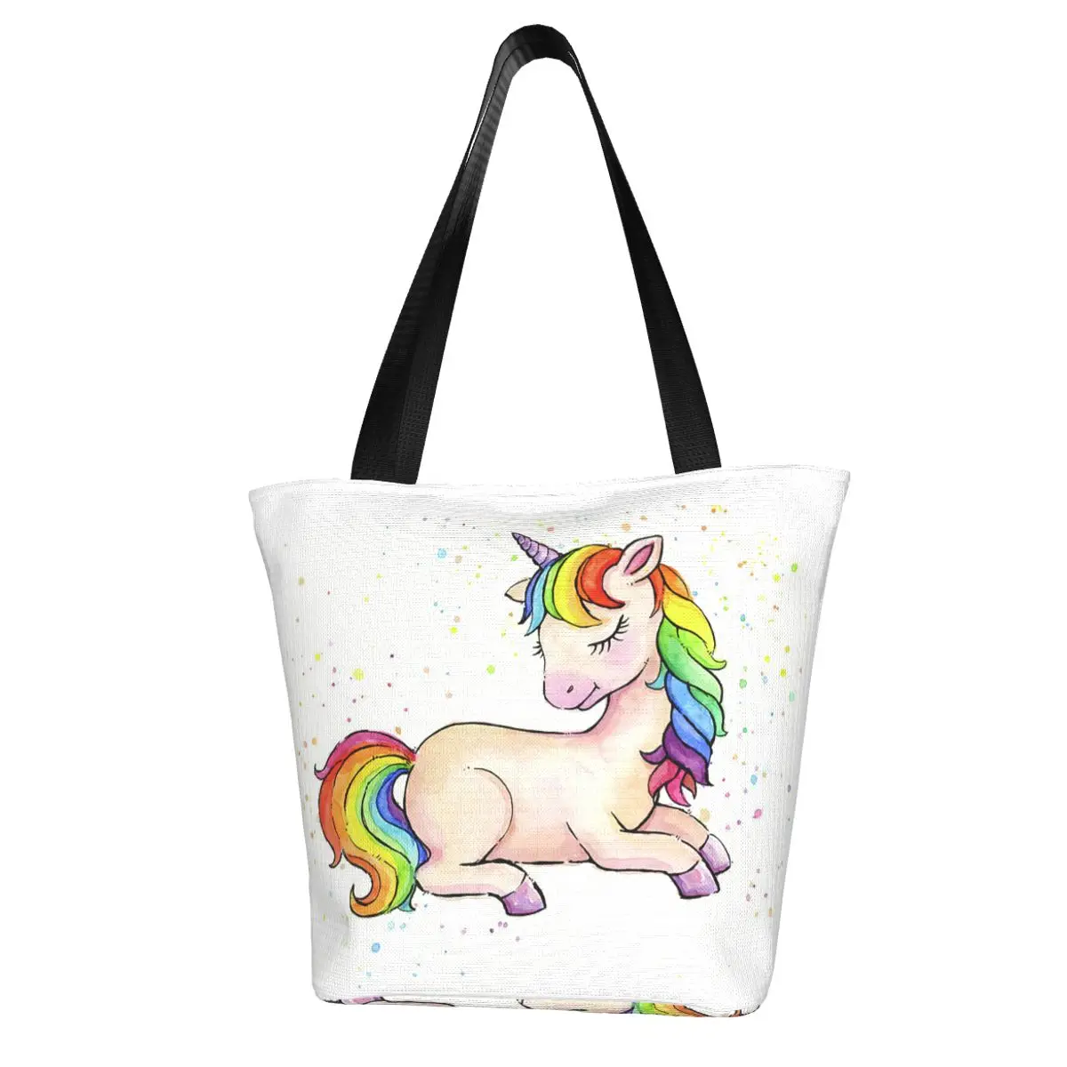

Unicorn Shopping Bag School Cloth Handbags Student Bulk Funny Bags