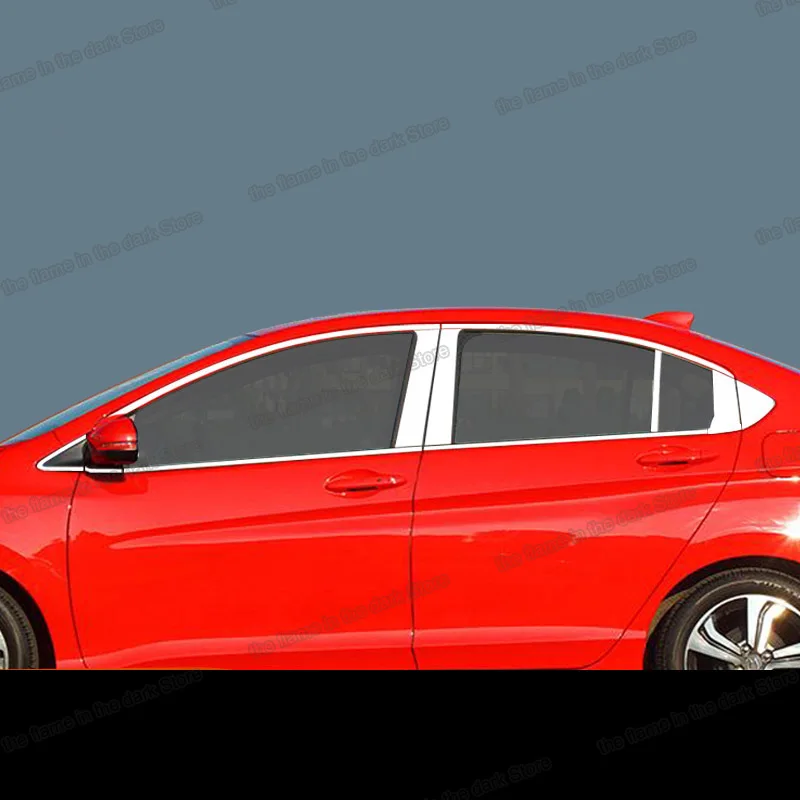 Автомобильная оконная облицовка lsrtw2017 из нержавеющей стали 304 для honda city Grace Ballade