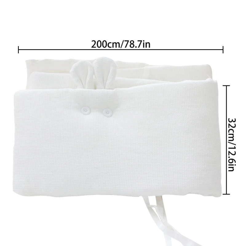 

Detachable Newborn Crib Around Cot Protector Skin-friendly Baby Cotton Cot Bumper Baby Safety Products H9EF