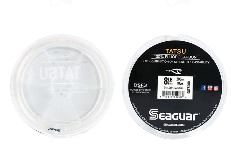 SEAGUAR TATSU Fluor Angelschnur Linhas Pesca 183M Carbon Faser JAPAN Monofilament Süßwasser Angelgerät 6LB-12LB – Detail 2