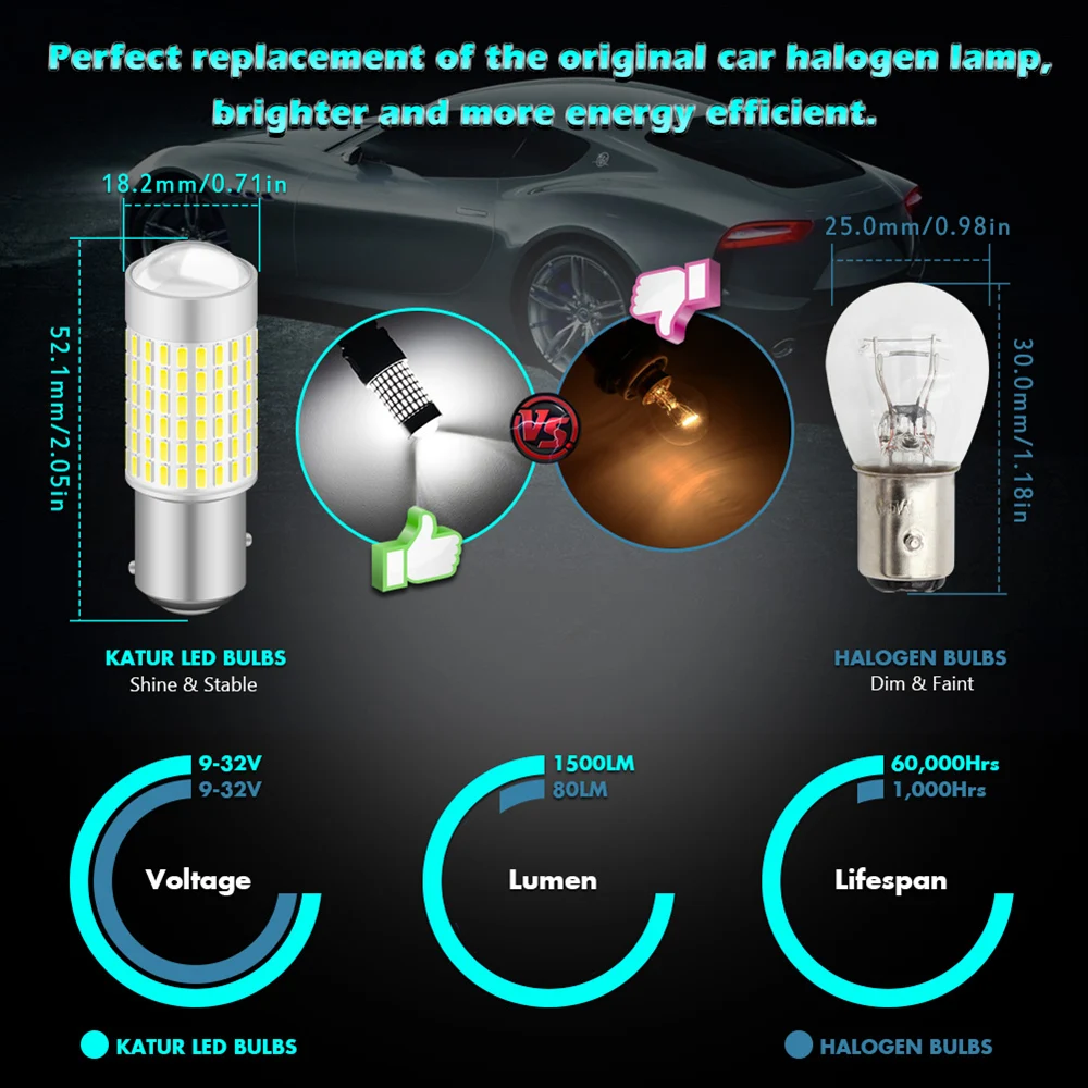 2 шт. Автомобильные светодиодные 1157 BAY15D 144 SMD красные огни стоп сигналы стояночные