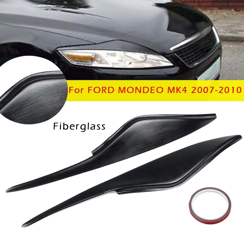 Автомобильное стекло черная фара крышка для бровей отделка Наклейка Ford Mondeo MK4