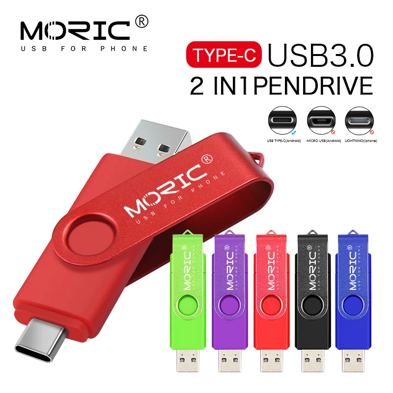 

New USB 3.0 Type-C usb flash drive 128gb 64gb 32gb 16gb Pen Drive Metal Custom USB Stick for Type C Device Pendrive U Disk