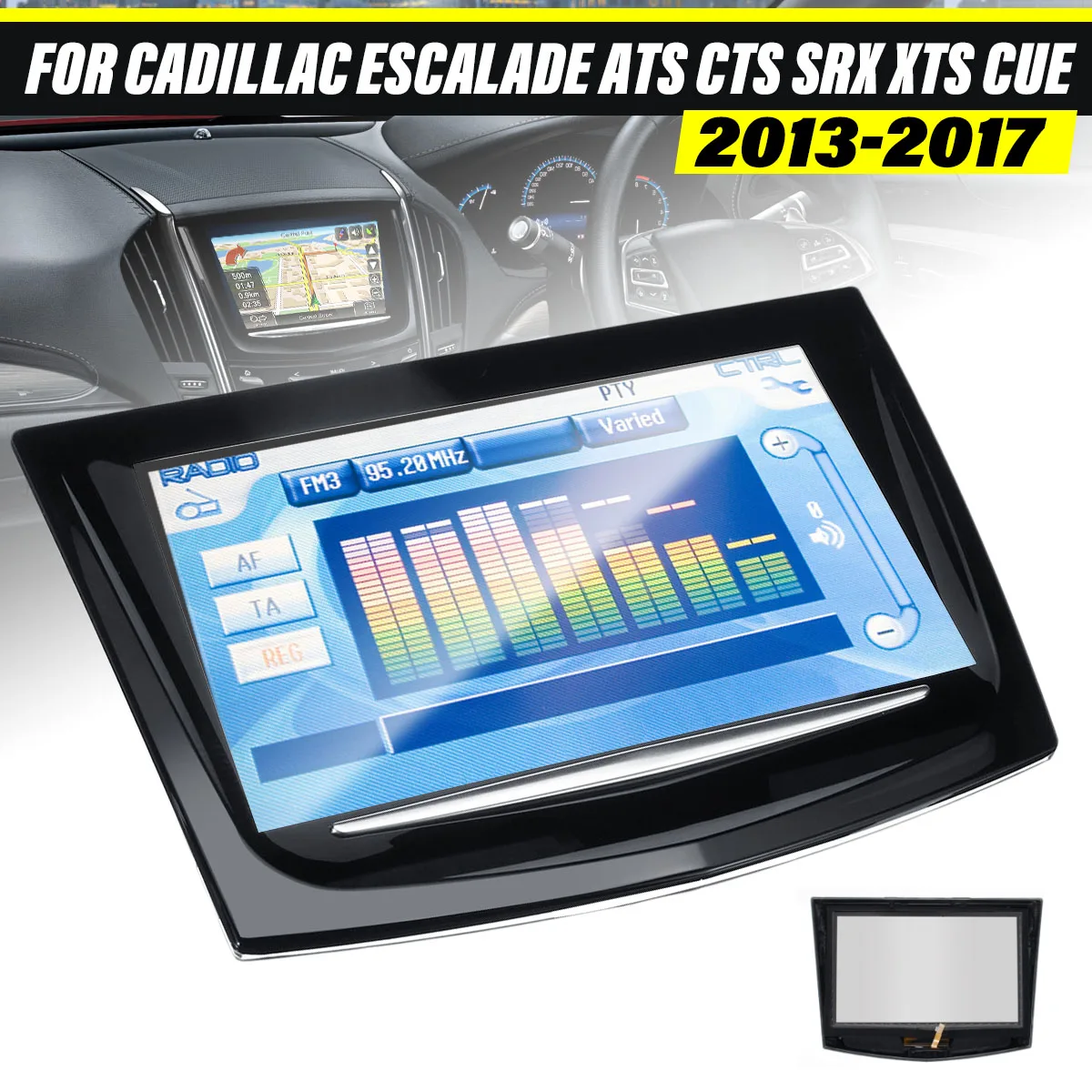 

Car Touch Screen Display For Cadillac Escalade ATS SRX XTS GTS CUE 2013-2017 Sense 23106488 With Screen Installation Tools