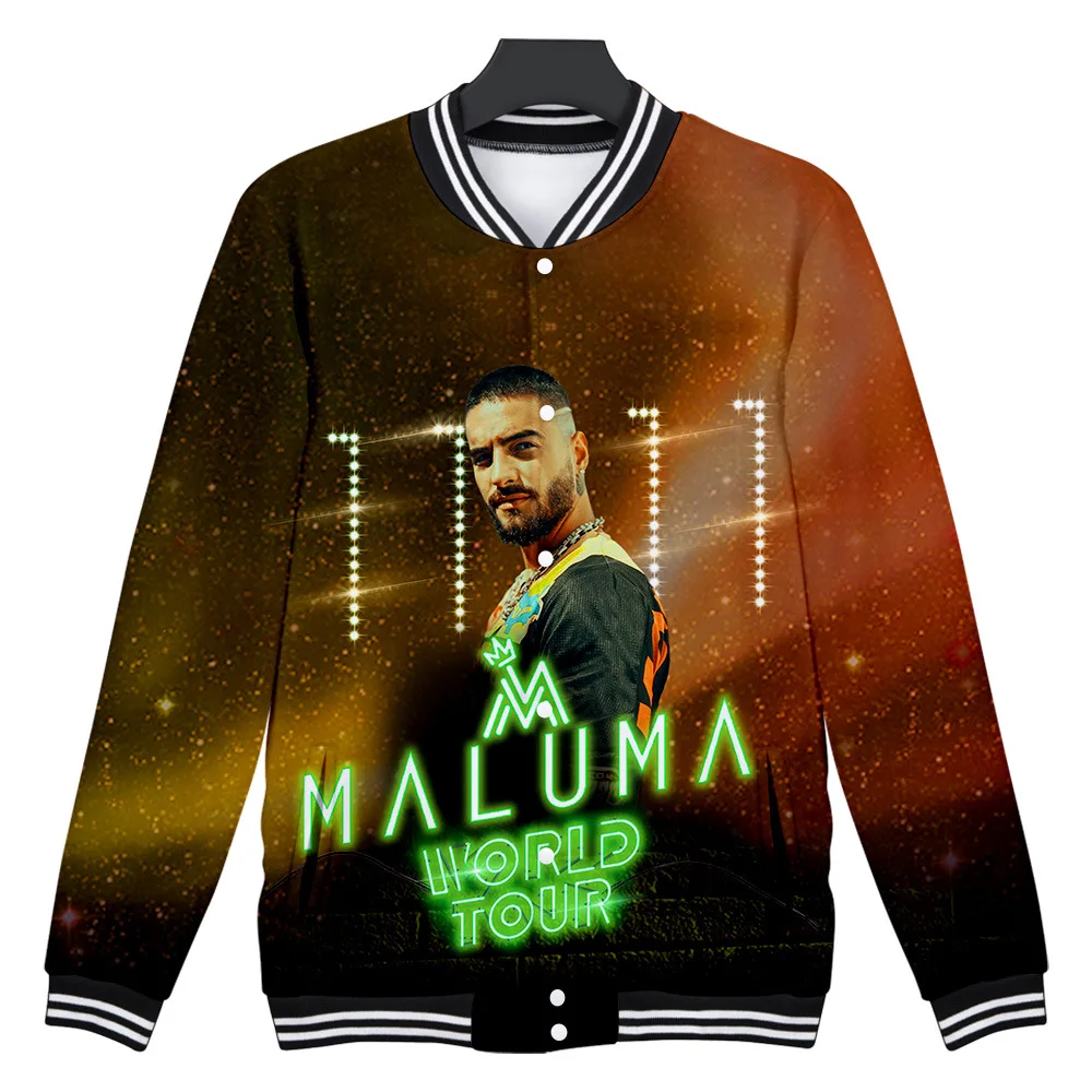 

Singer Maluma 3D Print Baseball Jacket Men Bomber Jacket Outerwear Streetwear Casual Tracksuit Hip Hop Hoodies Sweatshirt