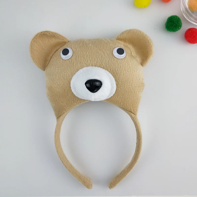 

Animal 3D Bear Cosplay Costume Party Fancy Dress Christmas Headband Bow Tie Tail Paws Gloves Halloween Costumes for Women Kids