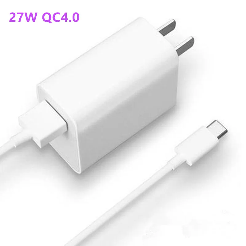 27 Вт Быстрое настенное зарядное устройство тип/USB C QC 4 0 зарядный кабель для Xiaomi Mi9