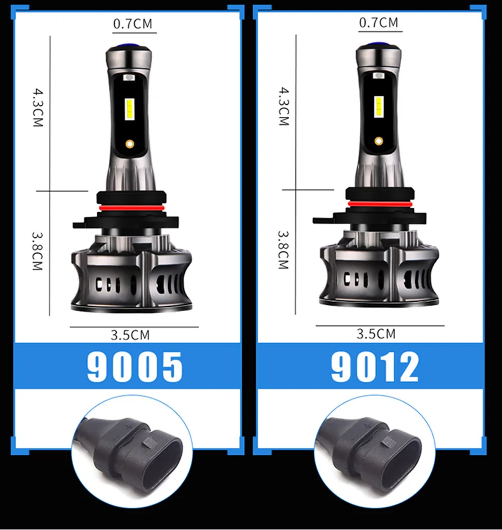 DIC CSP светодиодный H7 18000LM с 8000K с голубыми глазами H4 H1 H11 9005 9006 HB4 9012 фар автомобильные лампы 6000K Дневной свет Противотуманные фары Дневные Фары Свет