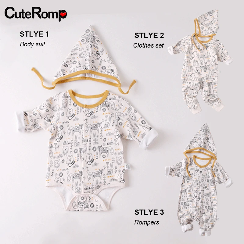 

Spring Newborn Baby Boy Rompers Animal Fox bebes Costume bebe fille Overall Baby Girl Clothes ropa bebe Toddler Baby Boy Clothes