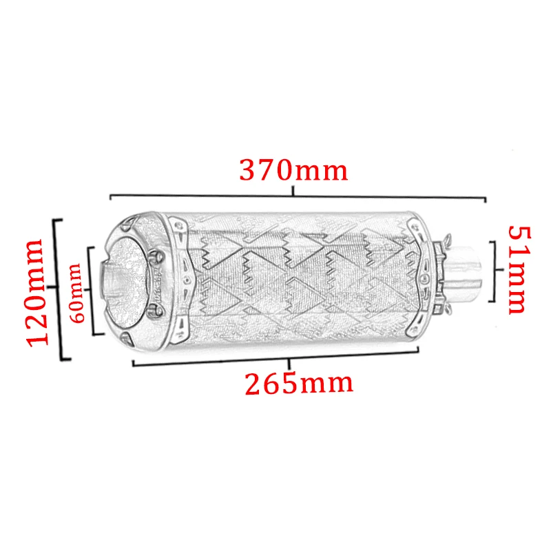 Для NMAX155 NMAX125 XMAX300 400 XMAX 250 MT09 R125 R15 ZX6R Универсальный мотоциклетный глушитель