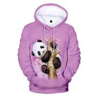 cute panda hoodie for men and women in spring and autumn fun 3d printed sweatshirt casual street youth clothing loose top