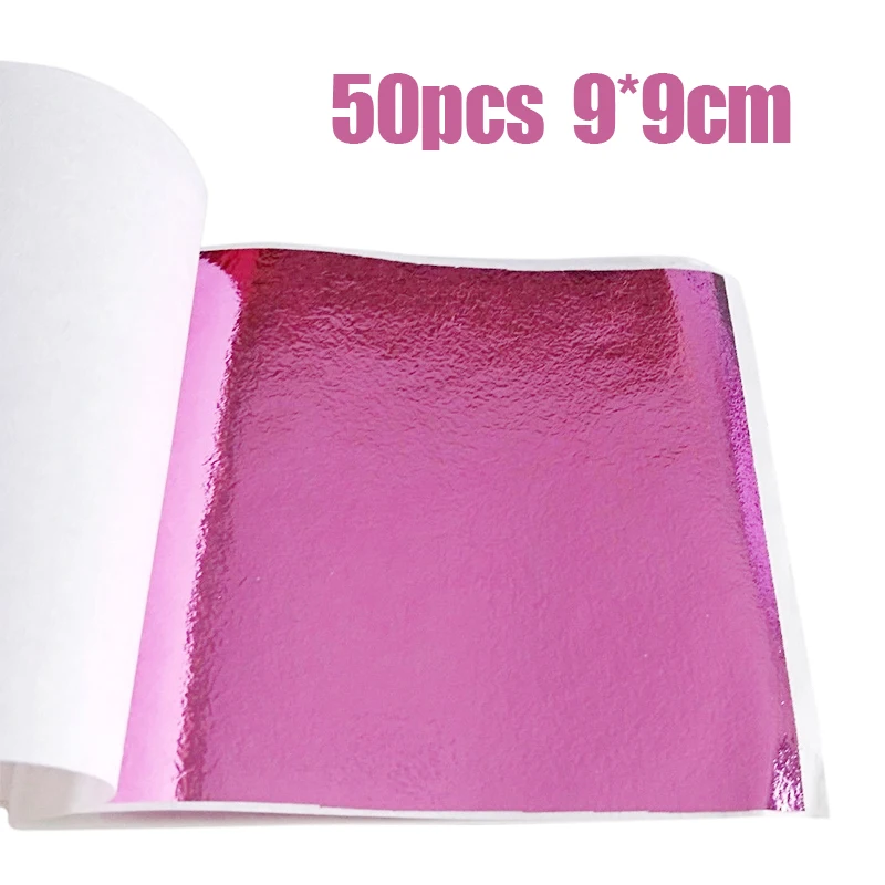 

Золотистые листья 24 карата, 50 листов, 9 Х9 см, розового цвета, для творчества и рукоделия