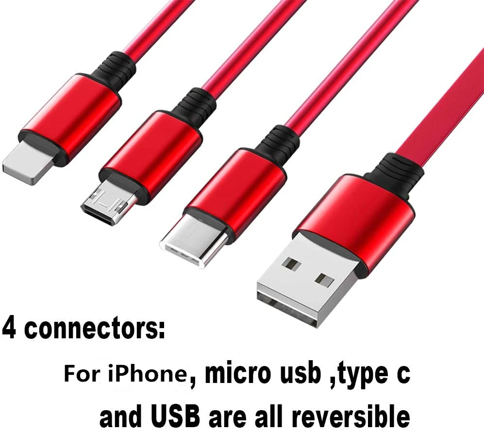 3 в 1 Выдвижной USB кабель для зарядки iPhone X 8 Samsung S9 120 см|Кабели мобильных телефонов| |