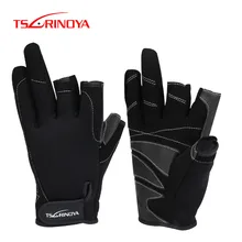 TSURINOYA L XL, перчатки для рыбалки, 3 полупальца, для улицы, для рыбалки, оборудование для мужчин, t, мужские, Нескользящие, зимние, для подледной рыбалки, защитные перчатки, снасти