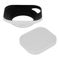 haoge metal screw in lens hood with hollow out designed and metal cap are specially designed for the lens with 43mm filter size