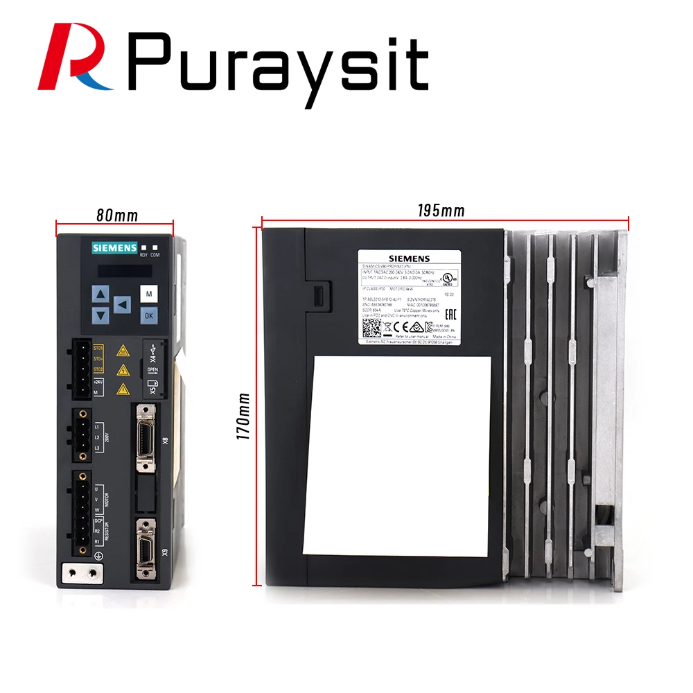 Серводвигатель Siemens 1FL6042-2AF21-1MA1 750 Вт 3000 Нм А об/мин и 6SL3210-5FB10-8UA0 | Строительство