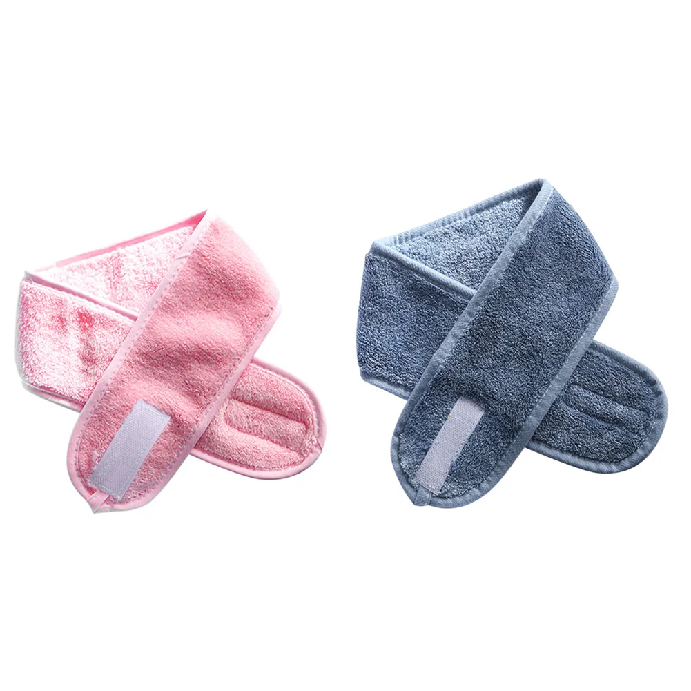 

Adjustable Makeup Wide Headband Shower Cosmetic Hair Bands Wash Face Hair Holder Soft Toweling Facial Hairband Bath Spa Yoga