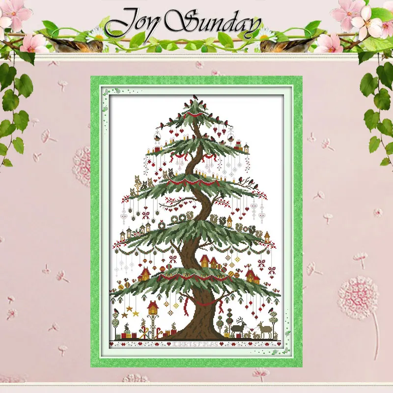 Набор для вышивки рождественской елки (2) счетный крест 11CT 14CT Китайская вышивка