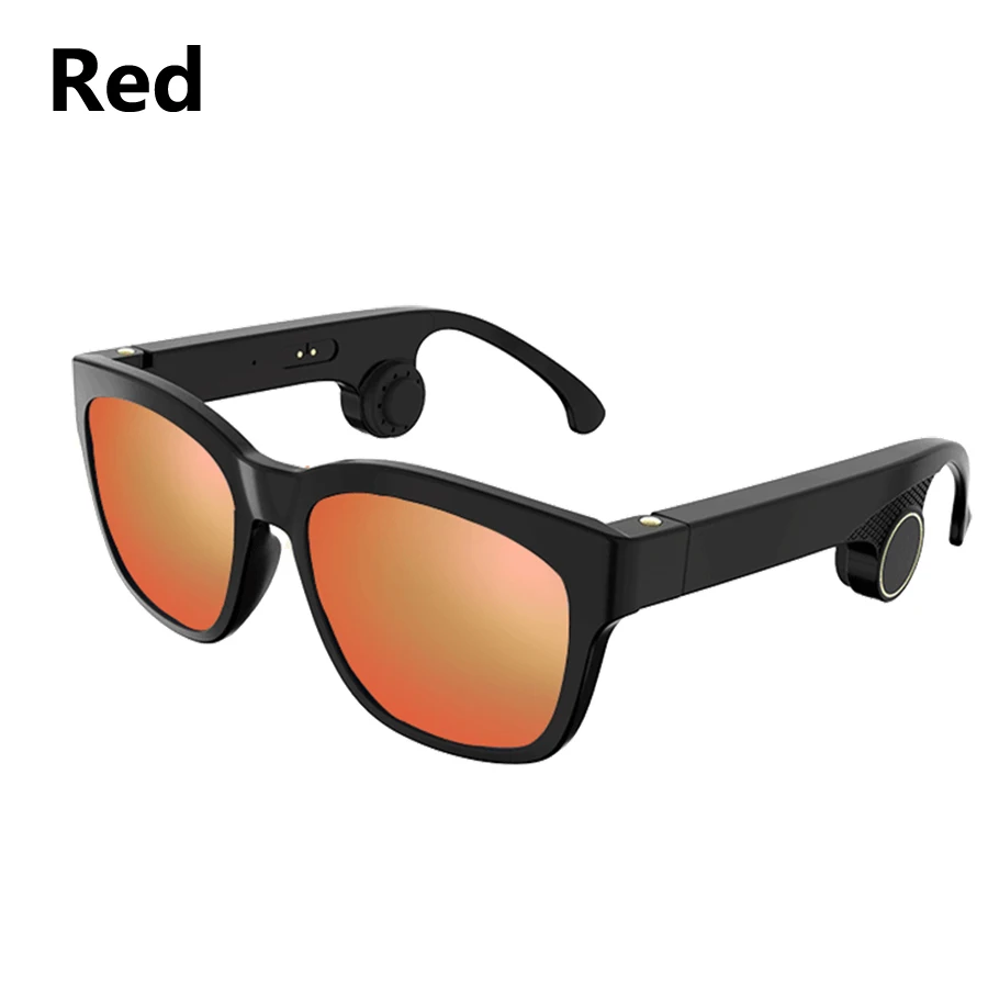 저렴한 골전도 헤드셋 무선 블루투스 호환 선글라스 헤드셋 스마트 오디오 스테레오 마이크 핸즈프리 안경