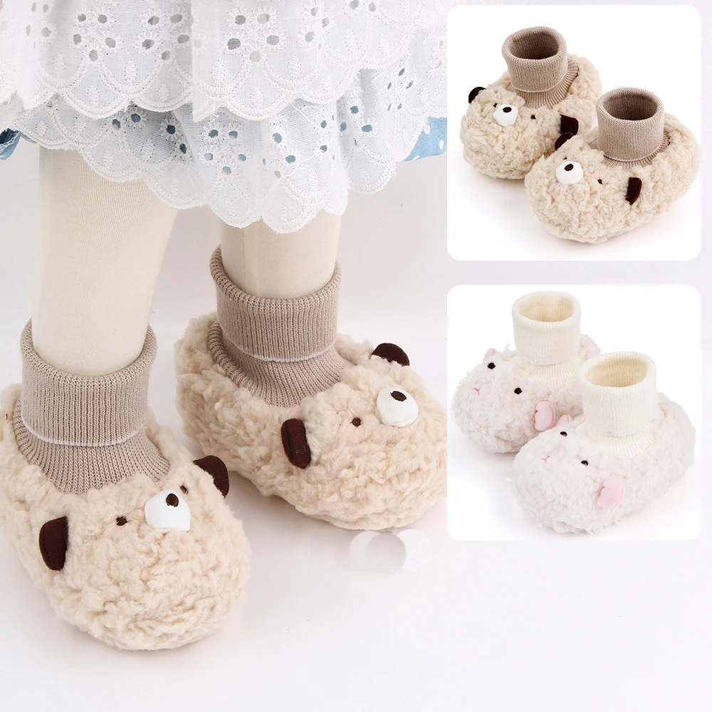 

Children Socks for Baby Girl Princess Shoes 0-1 Years Old Indoor Sheep Girl Toddler Shoes Pink Shoes Baby Boy Winter Warm Boots