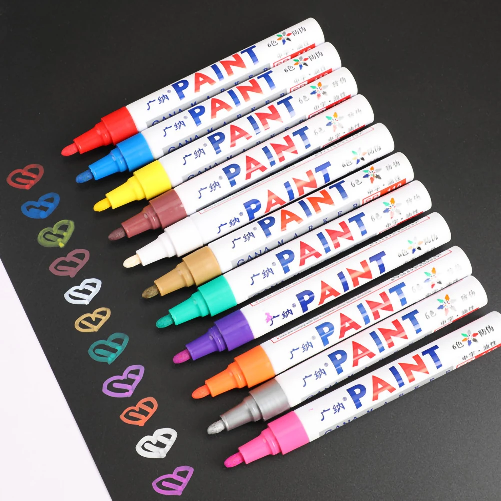 12 Цветов металлические маркеры 0 7 мм Классическая приковывающая взгляд гладкой