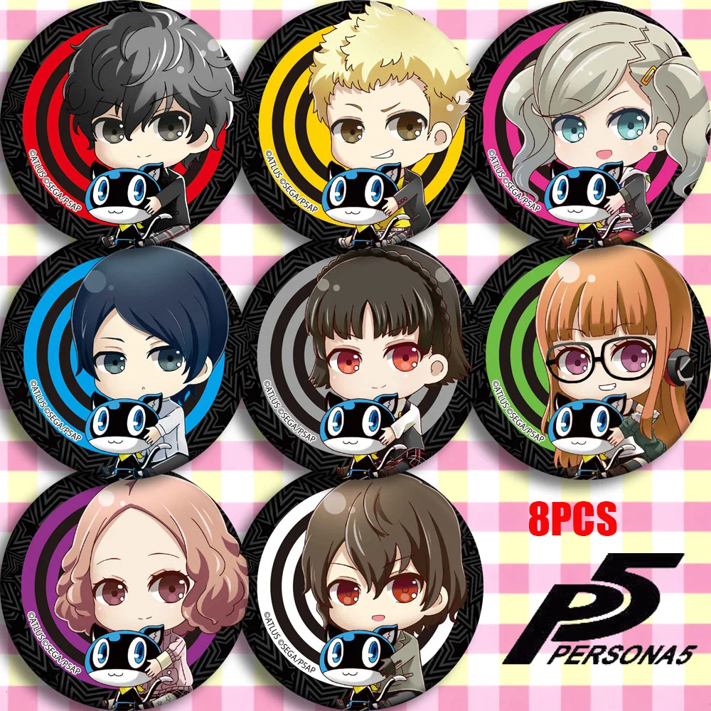 Японский аниме Persona 5 P5 Ren Amamiya Morgana Anne Takamaki Косплей постельный значок для сбора