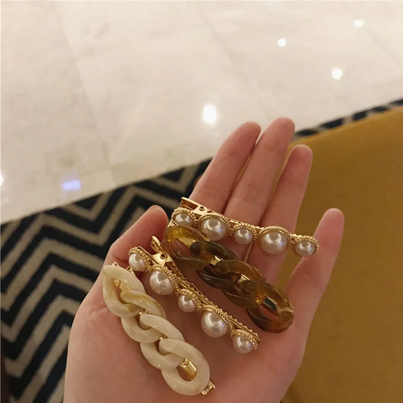 

New Handmade Chain Hair Clips Gold Color Long Barrettes Hair Clips for Women Girls Korean Fashion Hairpin Hair Accessories Gifts