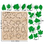 Новые деревянные штампы в виде листьев для скрапбукинга, разные размеры