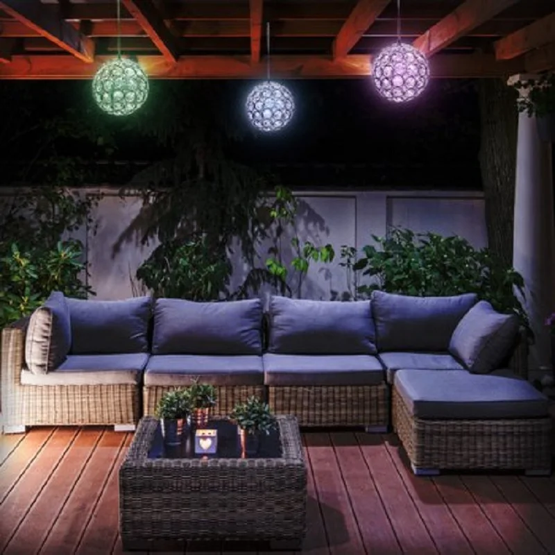 Инновационный светодиодный светильник с солнечным шаром наружный изменяющий