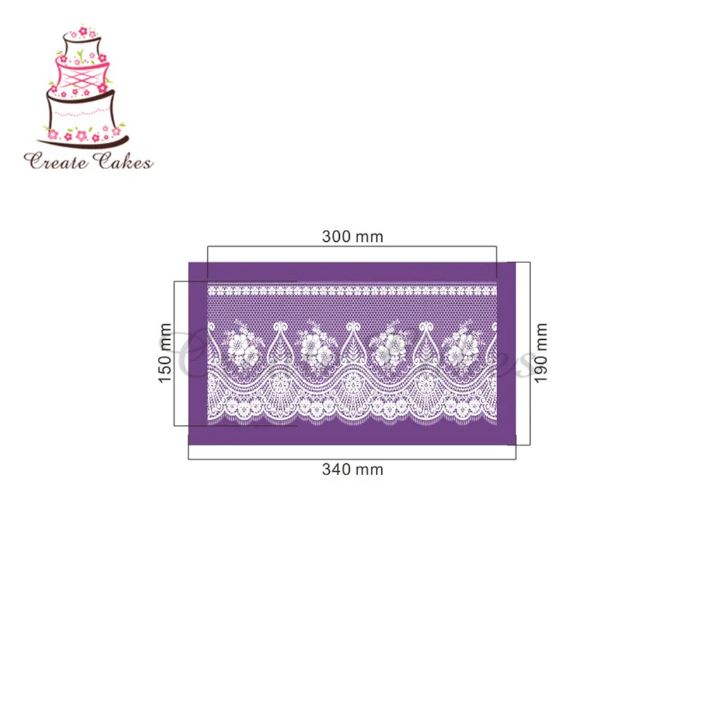 Цветы и листья кружева трафарет для торта дизайн Фондант новый торт сетчатый