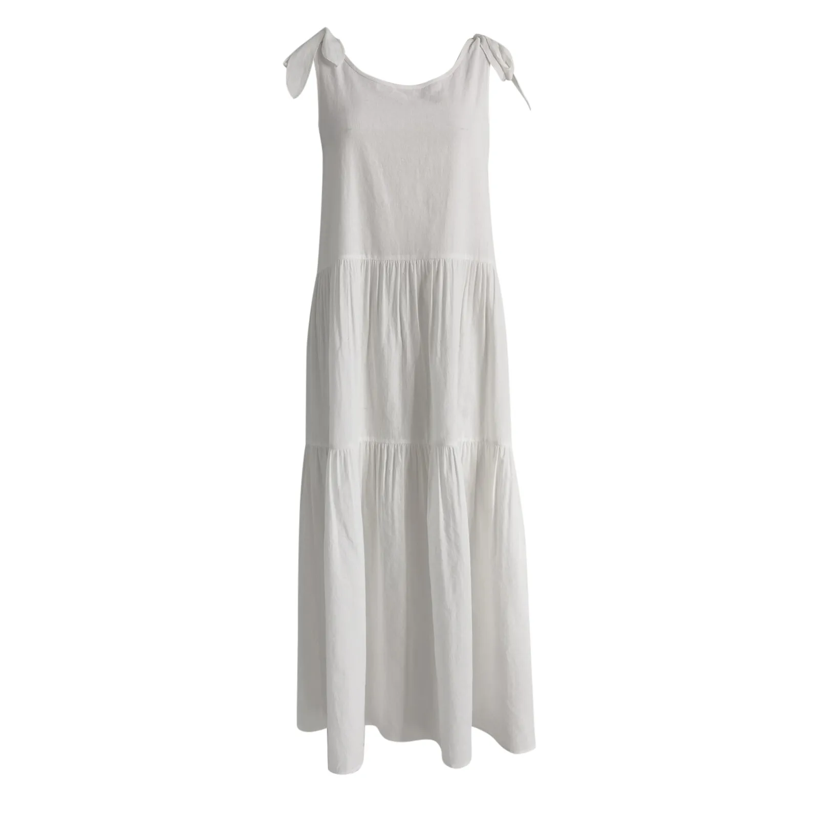 

Dresses 2021 New Clothing Women's Casual Solid Strap Bow Dress Patchwork Loose Round Neck Long Dress