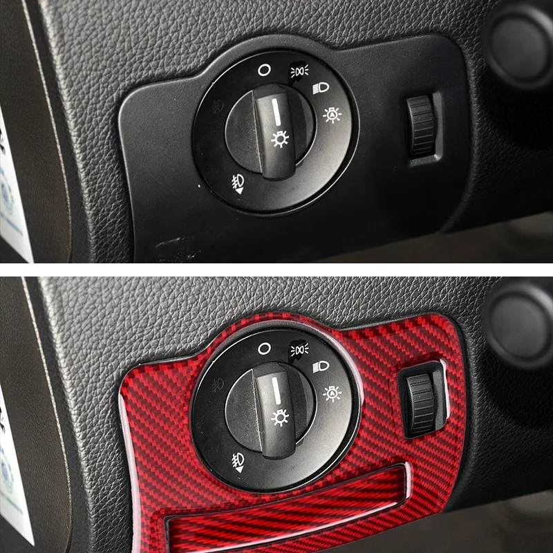 Headlamp Switch Button Decoration Cover Carbon Fiber Sticker Interior for Ford Mustang 2009-2013 | Автомобили и мотоциклы